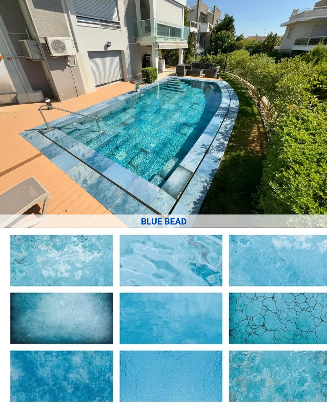 Garanti Havuz - Blue Bead havuz kaplaması